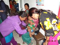 Immunization clinic in a PHC, Kathmandu