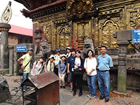 Japanese study team in Changunarayan Temple