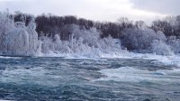 A rare winter view of Niagara Falls (US side)